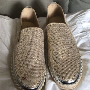 Jolimall women’s sparkly slip on shoes size 11